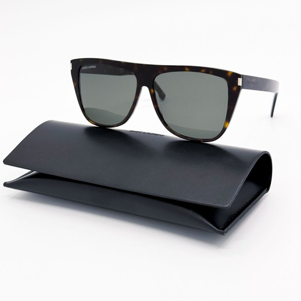 NEW SAINT LAURENT SUNGLASSES SL1 SLIM 002 UNISEX HAVANA SQUARE EYEWEAR SL 1 SLIM - Picture 1 of 7